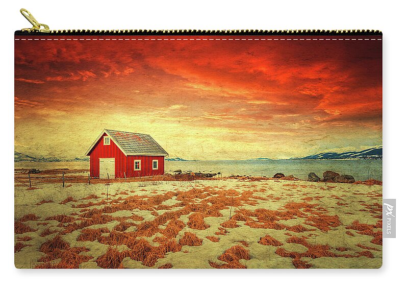 Texture Zip Pouch featuring the photograph The Background World by Philippe Sainte-Laudy