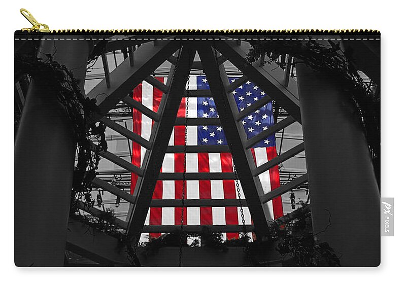 Flag Zip Pouch featuring the photograph The Beautiful by Steven Myers