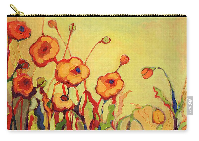 Floral Zip Pouch featuring the painting The Beckoning by Jennifer Lommers