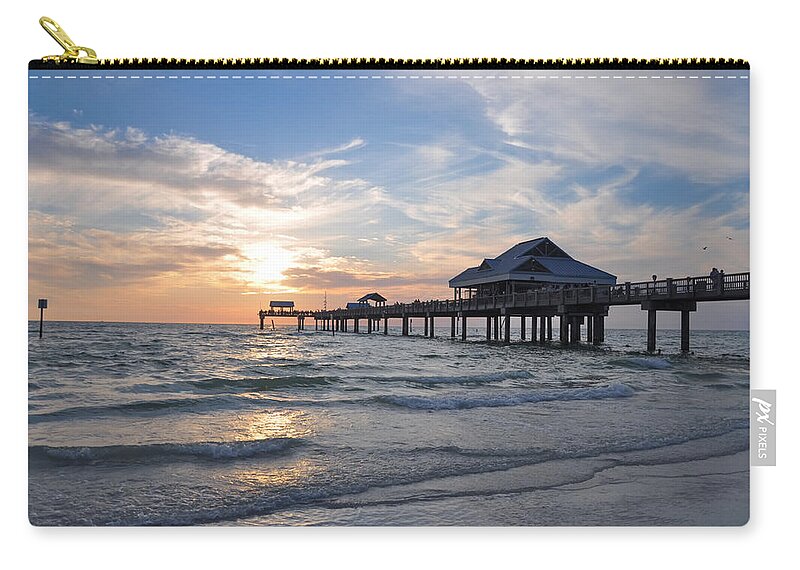 Best Zip Pouch featuring the photograph The Best Sunsets at Pier 60 by Bill Cannon