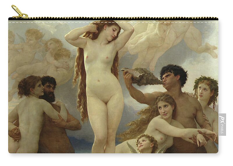 The Carry-all Pouch featuring the painting The Birth of Venus by William-Adolphe Bouguereau