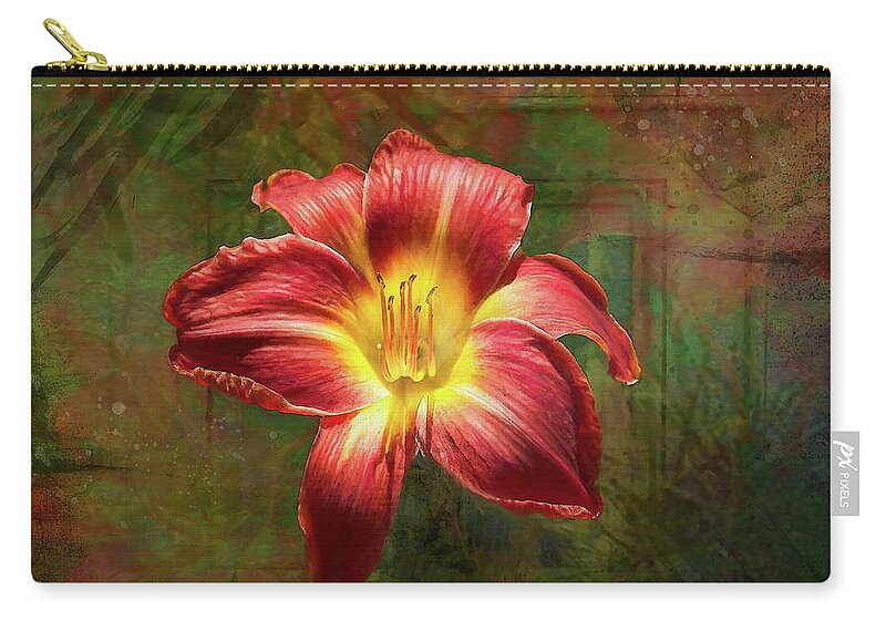 Flowers Zip Pouch featuring the digital art The Blessing by Sandra Schiffner
