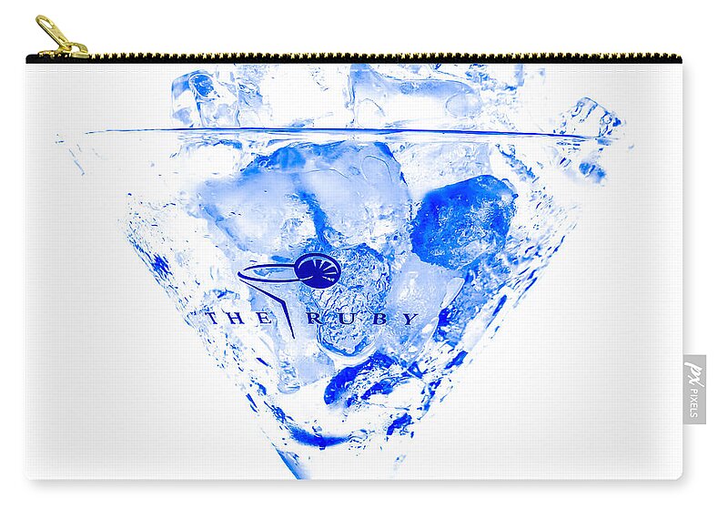 Martini Zip Pouch featuring the photograph The Blue Ruby Martini by Rene Triay FineArt Photos
