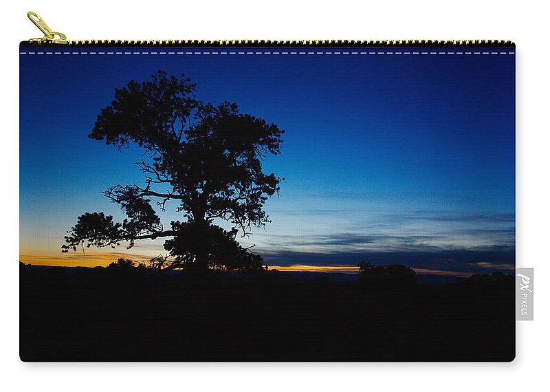 Canyon Zip Pouch featuring the photograph The Blues of Dusk by David Andersen