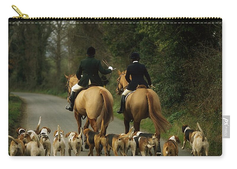 Activity Zip Pouch featuring the photograph The Bray Harriers, Co Wicklow, Ireland by The Irish Image Collection 