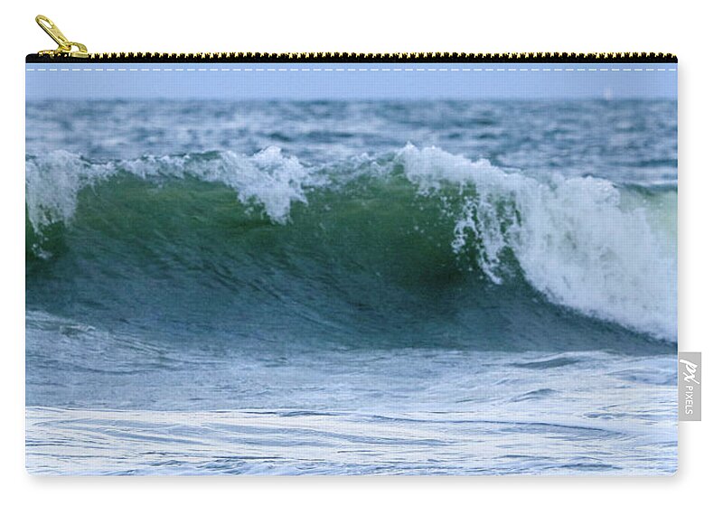 Ocean Zip Pouch featuring the photograph The Break by Mary Anne Delgado
