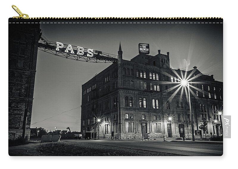 Cj Schmit Zip Pouch featuring the photograph The Brewery by CJ Schmit
