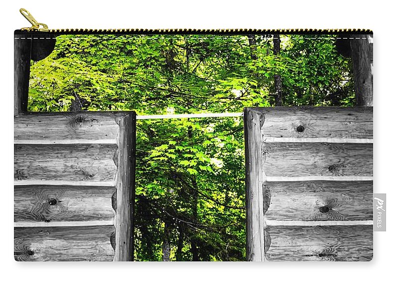  Zip Pouch featuring the photograph The Carpenters cross by Daniel Thompson