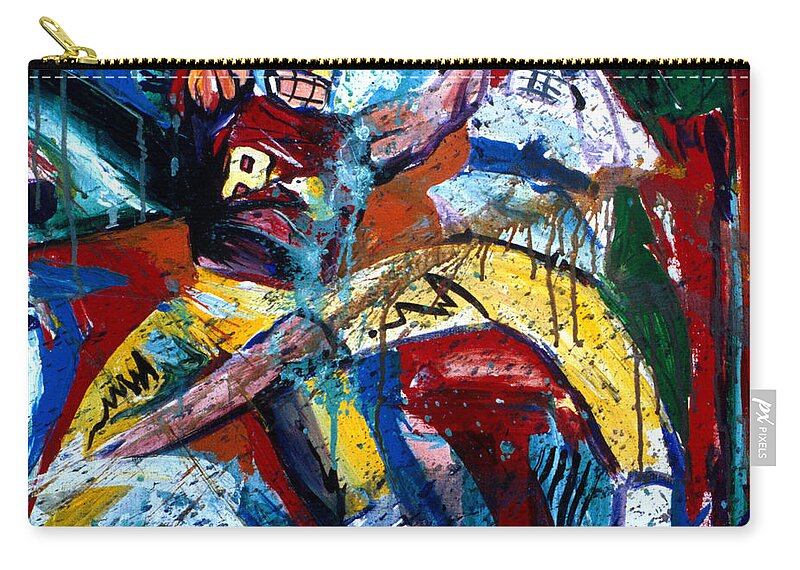  Zip Pouch featuring the painting The Catch by John Gholson