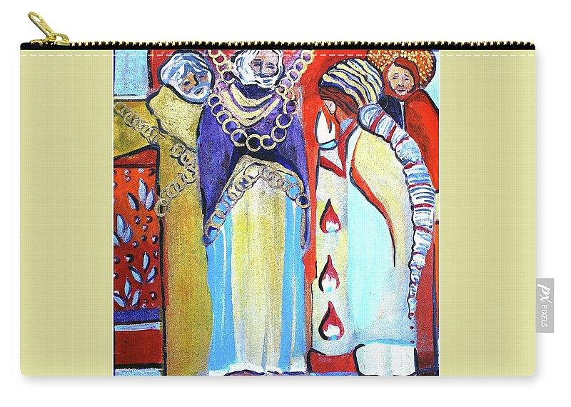St. Paul Zip Pouch featuring the painting The Chains that bind us to Christ by Mindy Newman