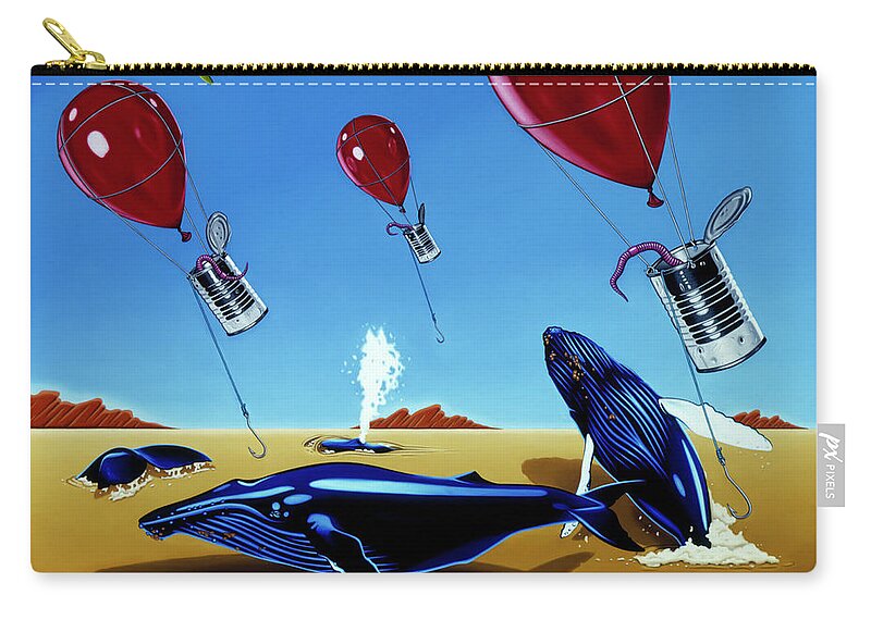  Zip Pouch featuring the painting The Chase by Paxton Mobley