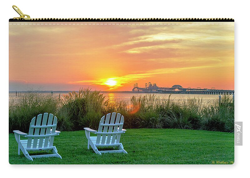 2d Zip Pouch featuring the photograph The Chesapeake by Brian Wallace