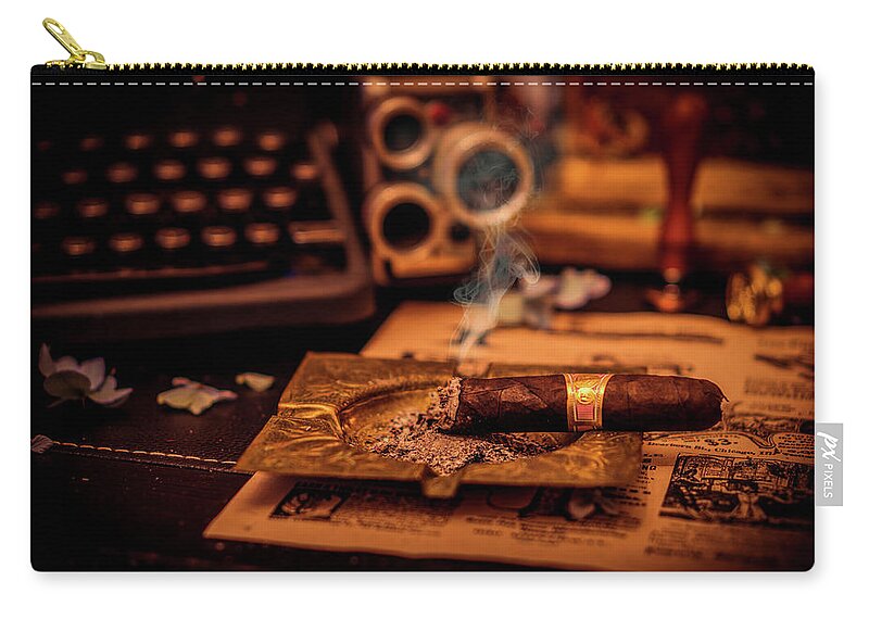 Cigars Zip Pouch featuring the photograph The cigare by Lilia D
