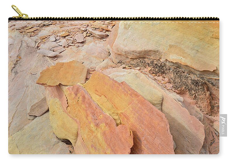 Valley Of Fire State Park Zip Pouch featuring the photograph The Colorful Sandstone of Valley of Fire by Ray Mathis