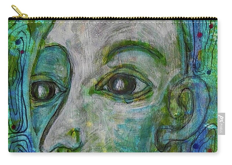 Spring Zip Pouch featuring the mixed media The Coming of Spring by Mimulux Patricia No