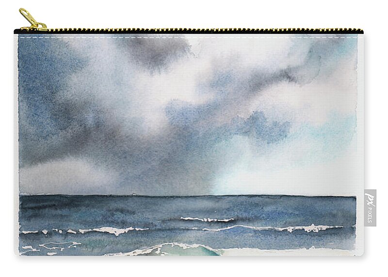 Storm Carry-all Pouch featuring the painting The Coming Storm by Hilda Wagner