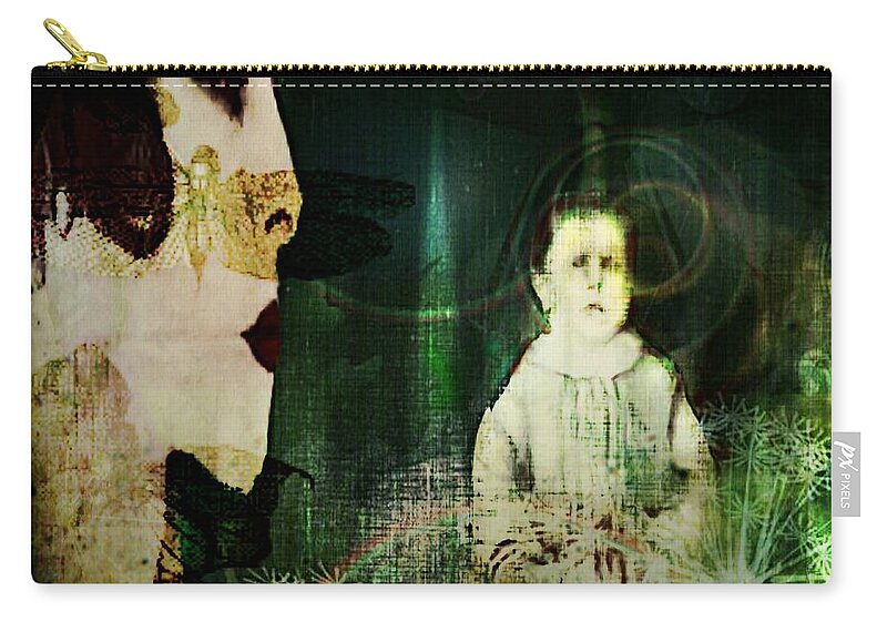 Woman Zip Pouch featuring the digital art The Company You Keep by Delight Worthyn