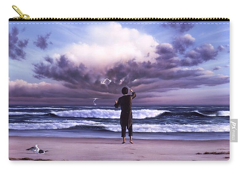 Music Zip Pouch featuring the painting The Conductor by Jerry LoFaro