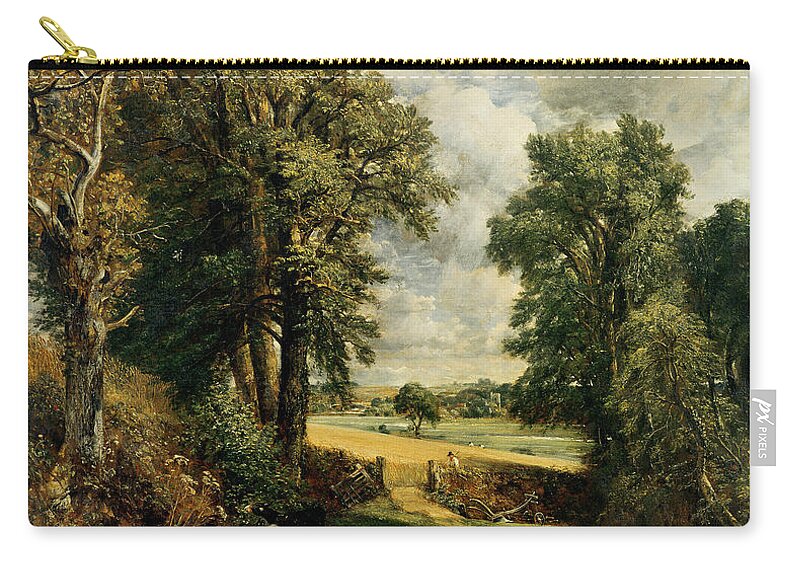 The Zip Pouch featuring the painting The Cornfield or The Drinking Boy by John Constable