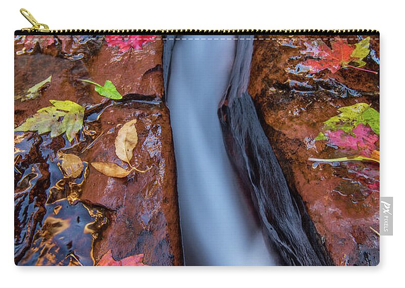 Zion Carry-all Pouch featuring the photograph The Crack by Wesley Aston