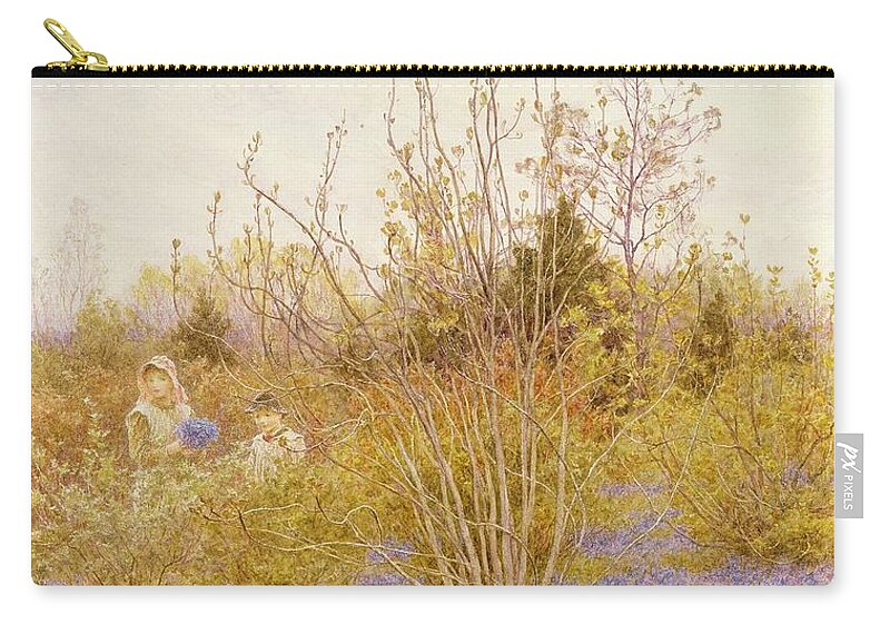 The Zip Pouch featuring the painting The Cuckoo by Helen Allingham