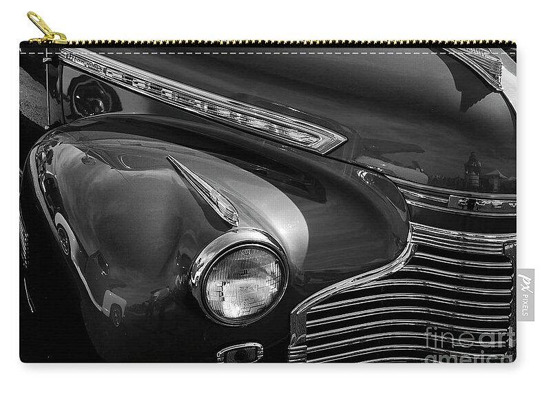 Cars Zip Pouch featuring the photograph The Curve of The Fender by Kirt Tisdale
