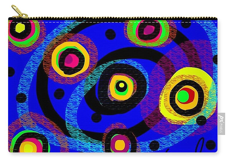 Abstract Zip Pouch featuring the digital art The Dancin Man in Memoriam to Patrick Swayze by Susan Fielder
