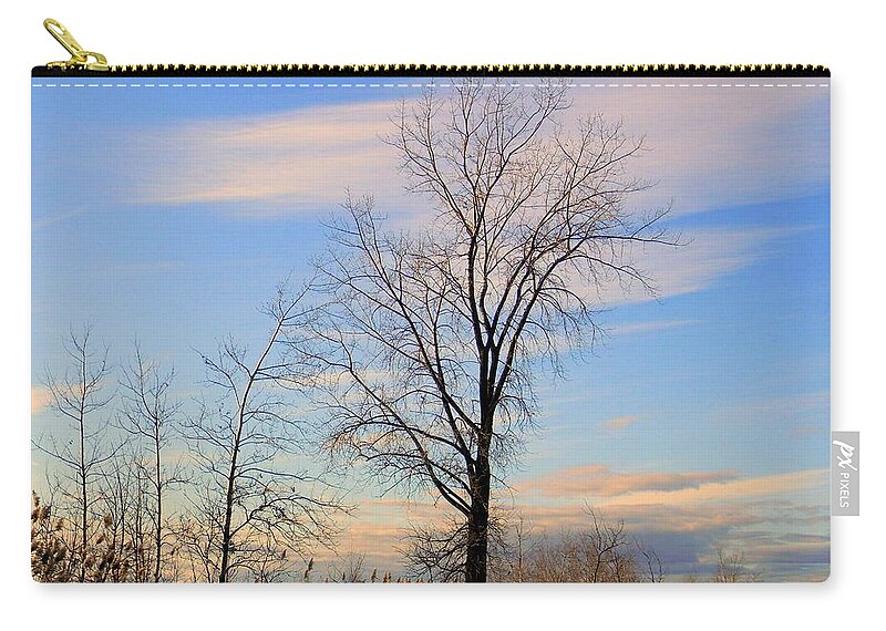 Blue Zip Pouch featuring the photograph The Delight by Elfriede Fulda
