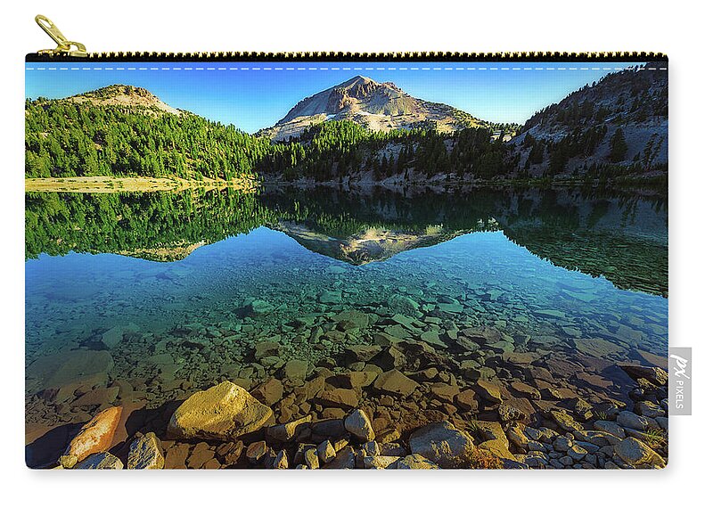 1/25 Sec Zip Pouch featuring the photograph The Depths of Lake Helen by John Hight
