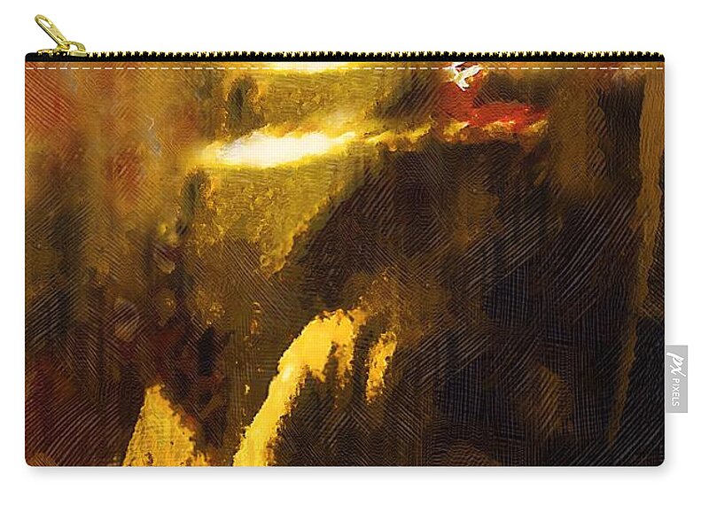 Abstract Zip Pouch featuring the painting The Destruction of the Temple by RC DeWinter