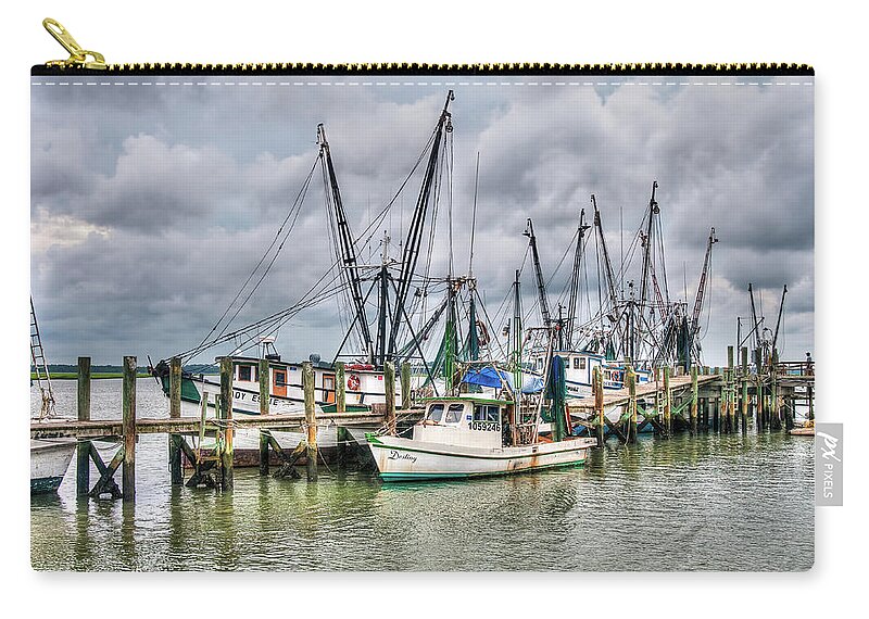 Marsh Zip Pouch featuring the photograph The Docks by Scott Hansen