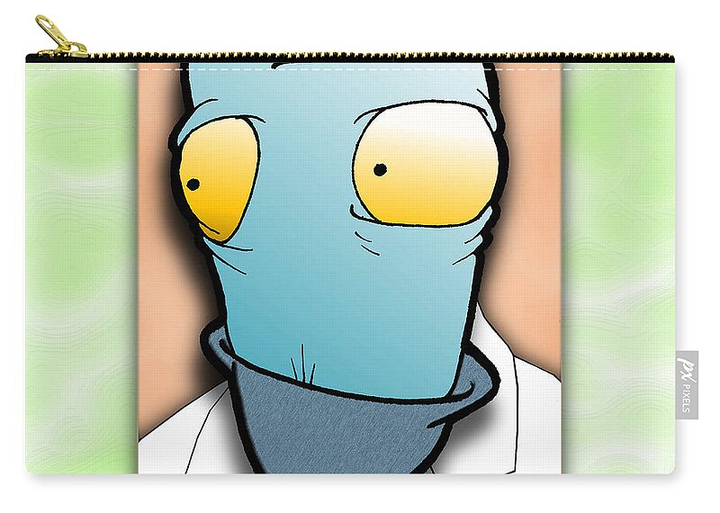 Art Zip Pouch featuring the digital art The Doctor by Uncle J's Monsters