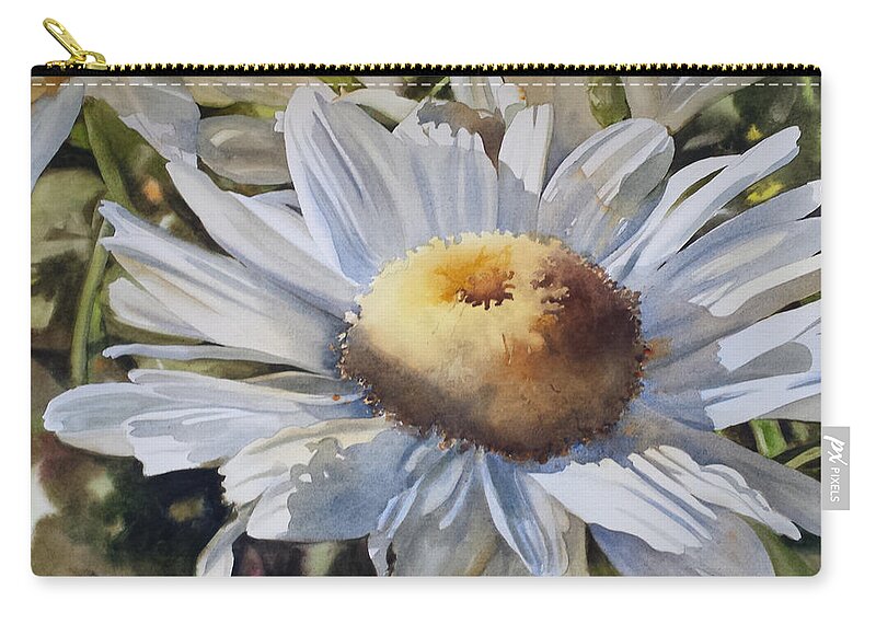 Watercolor Zip Pouch featuring the painting The Dominant One by Marlene Gremillion