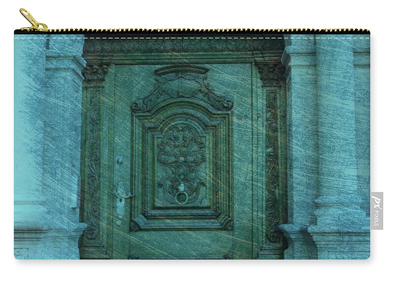 Architecture Zip Pouch featuring the photograph The Door to The Secret by Susanne Van Hulst