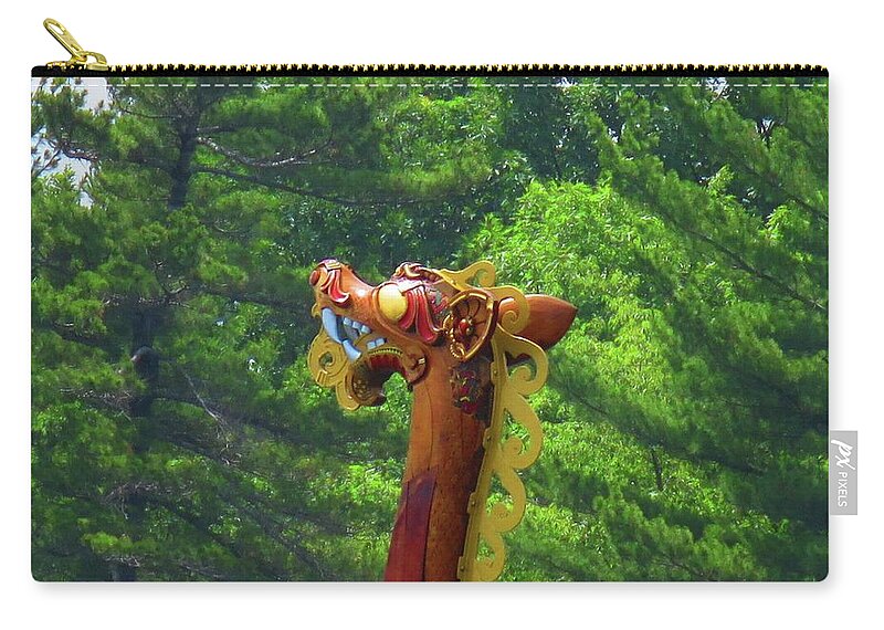 Thousand Islands Zip Pouch featuring the photograph The Draken's Head by Dennis McCarthy