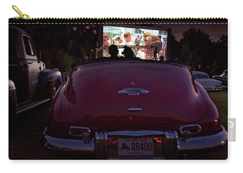 Drive In Zip Pouch featuring the photograph The Drive- In by Eilish Palmer
