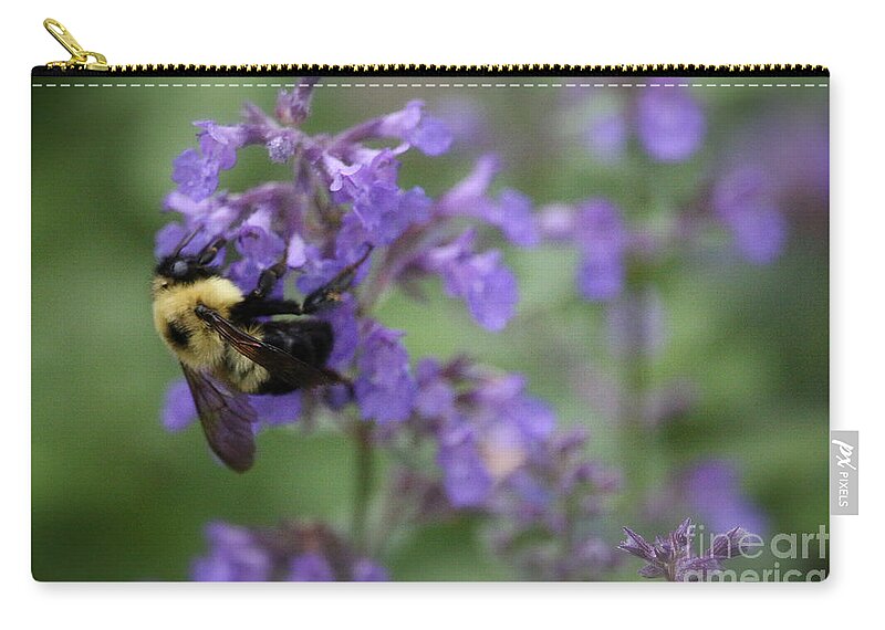 Flower Zip Pouch featuring the photograph The Early B by Susan Herber