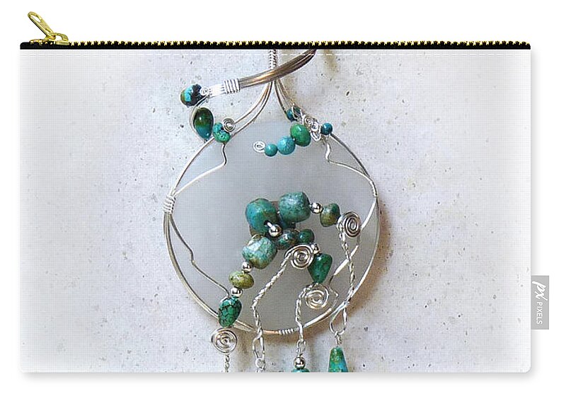 Sterling Silver Zip Pouch featuring the photograph The Earth and Sky and Sea by Rhonda Chase