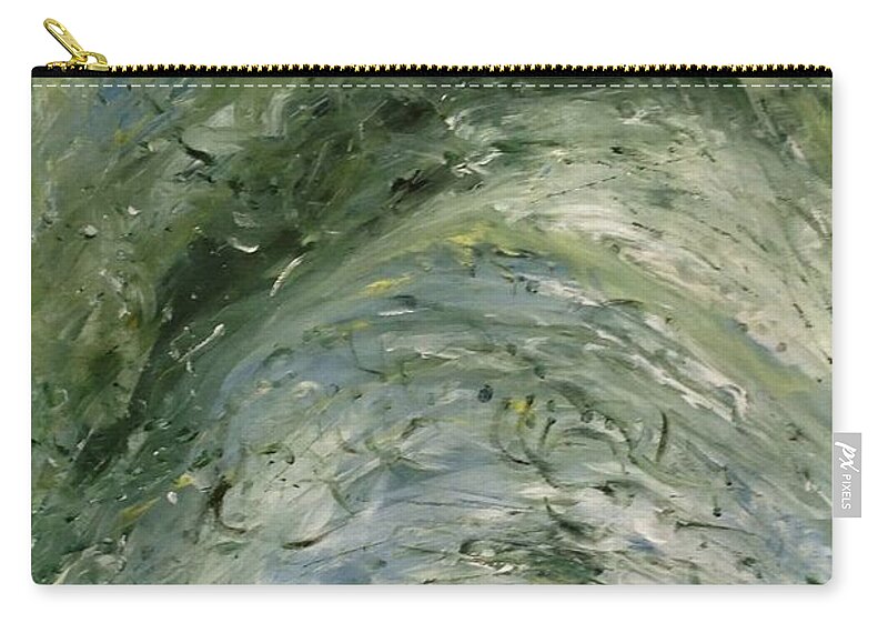 Water Zip Pouch featuring the painting THE ELEMENTS Water #6 by Laara WilliamSen
