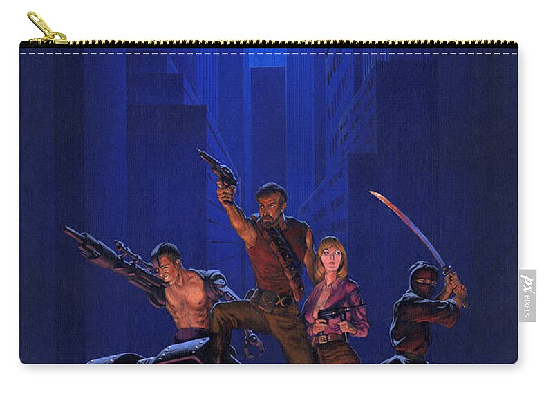 Space Zip Pouch featuring the painting The Eliminators by Richard Hescox
