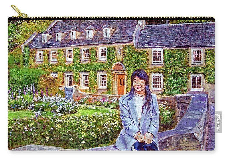 Landscape Zip Pouch featuring the painting The English Tourist by David Lloyd Glover
