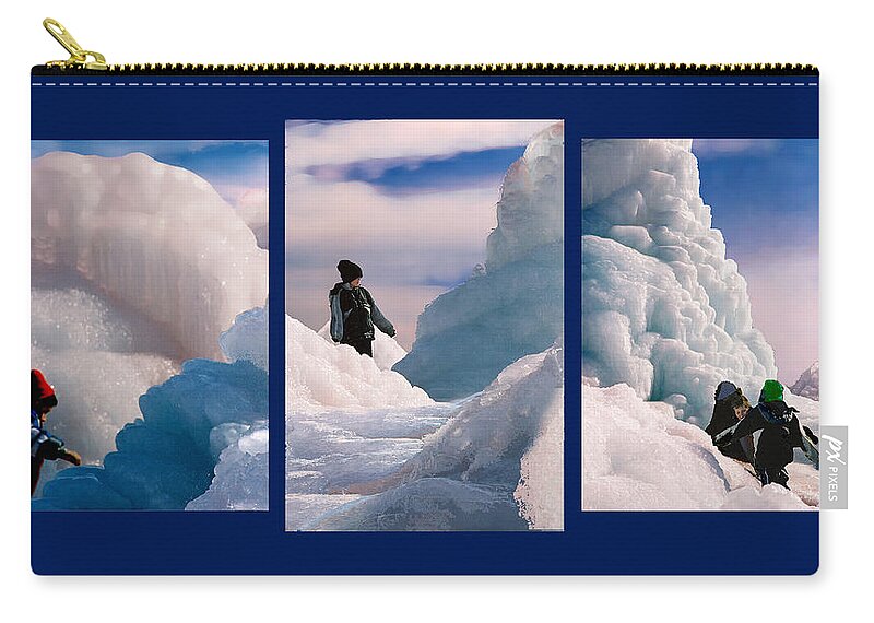 Landscape Zip Pouch featuring the photograph The Explorers by Steve Karol