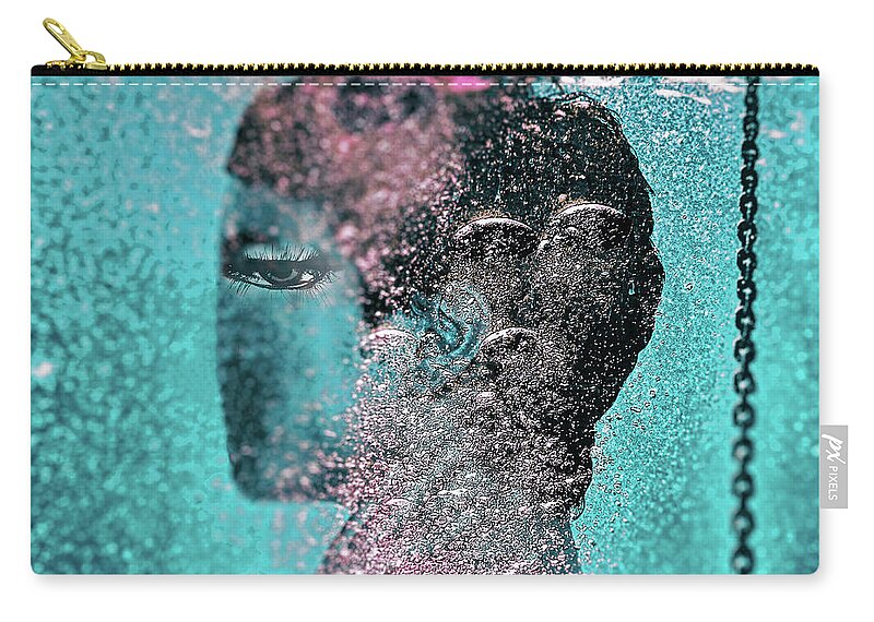 Underwater Zip Pouch featuring the photograph The eye underwater by Gabi Hampe