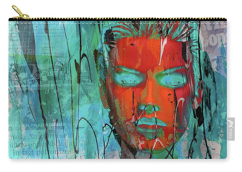Face Carry-all Pouch featuring the photograph The face goes abstract by Gabi Hampe