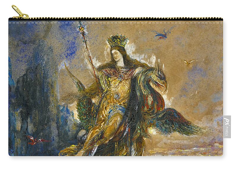Gustave Moreau Carry-all Pouch featuring the drawing The Fairy by Gustave Moreau