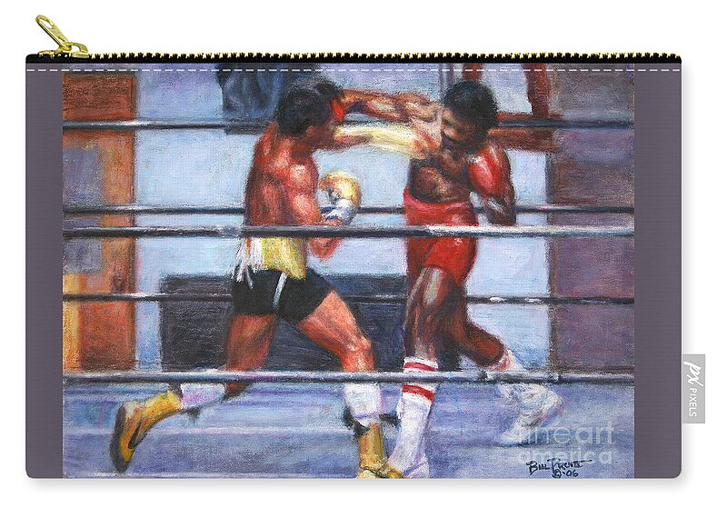 Rocky Balboa Zip Pouch featuring the painting The Favor - Rocky 3 by Bill Pruitt