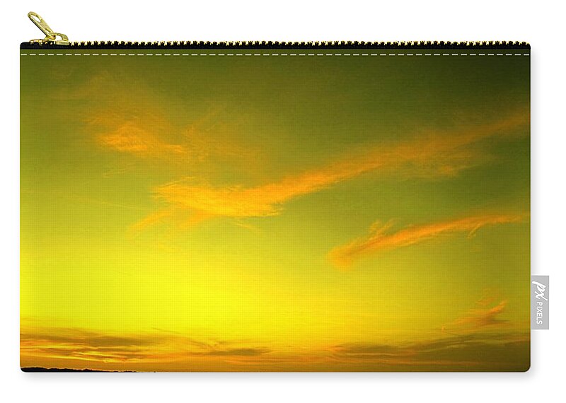 Sunset Zip Pouch featuring the photograph The Final Light Is Gold by Ian MacDonald