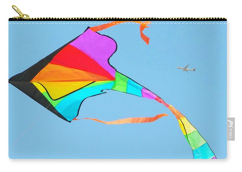 Kite Zip Pouch featuring the photograph Flight and the Kite by Diana Angstadt