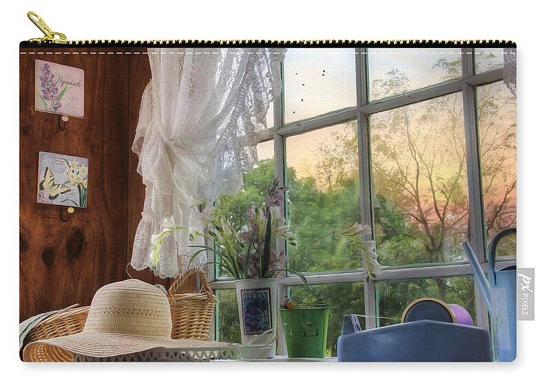 Flower Zip Pouch featuring the photograph The Flower Shop 3 by Lori Deiter