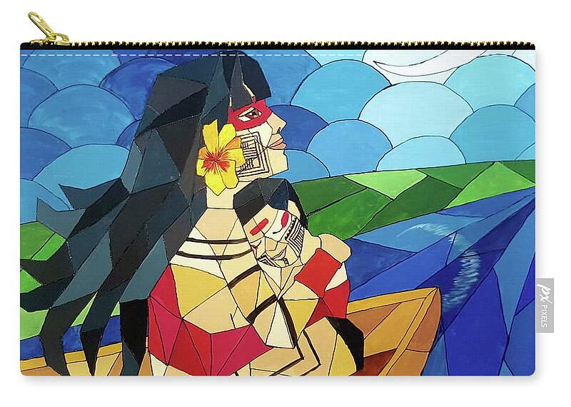 Mother Zip Pouch featuring the painting The Future is Ahead of Us by Cris Motta
